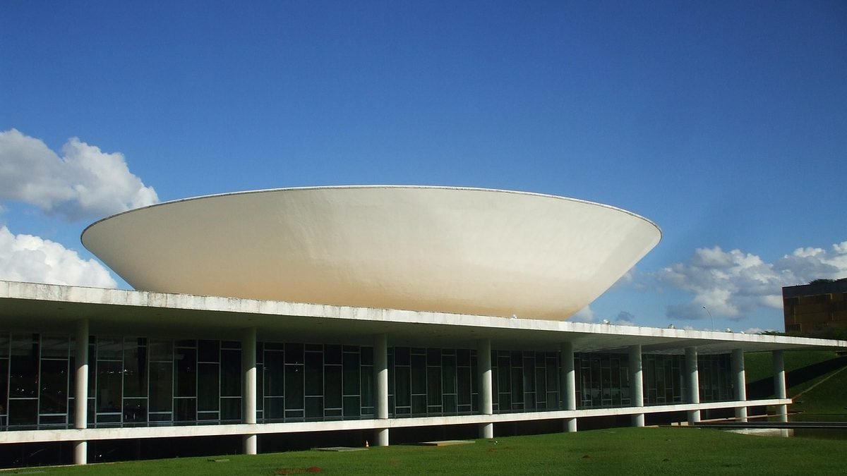 Fachada do Congresso Nacional, sede do Senado Federal, em Brasília
